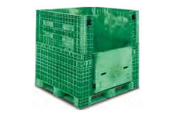 48x45x44 Extra-Duty Collapsible Bulk Container, Deep Doors
