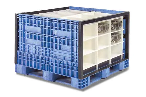 48x45x50 Open-Side Bulk Container, Steel Frame