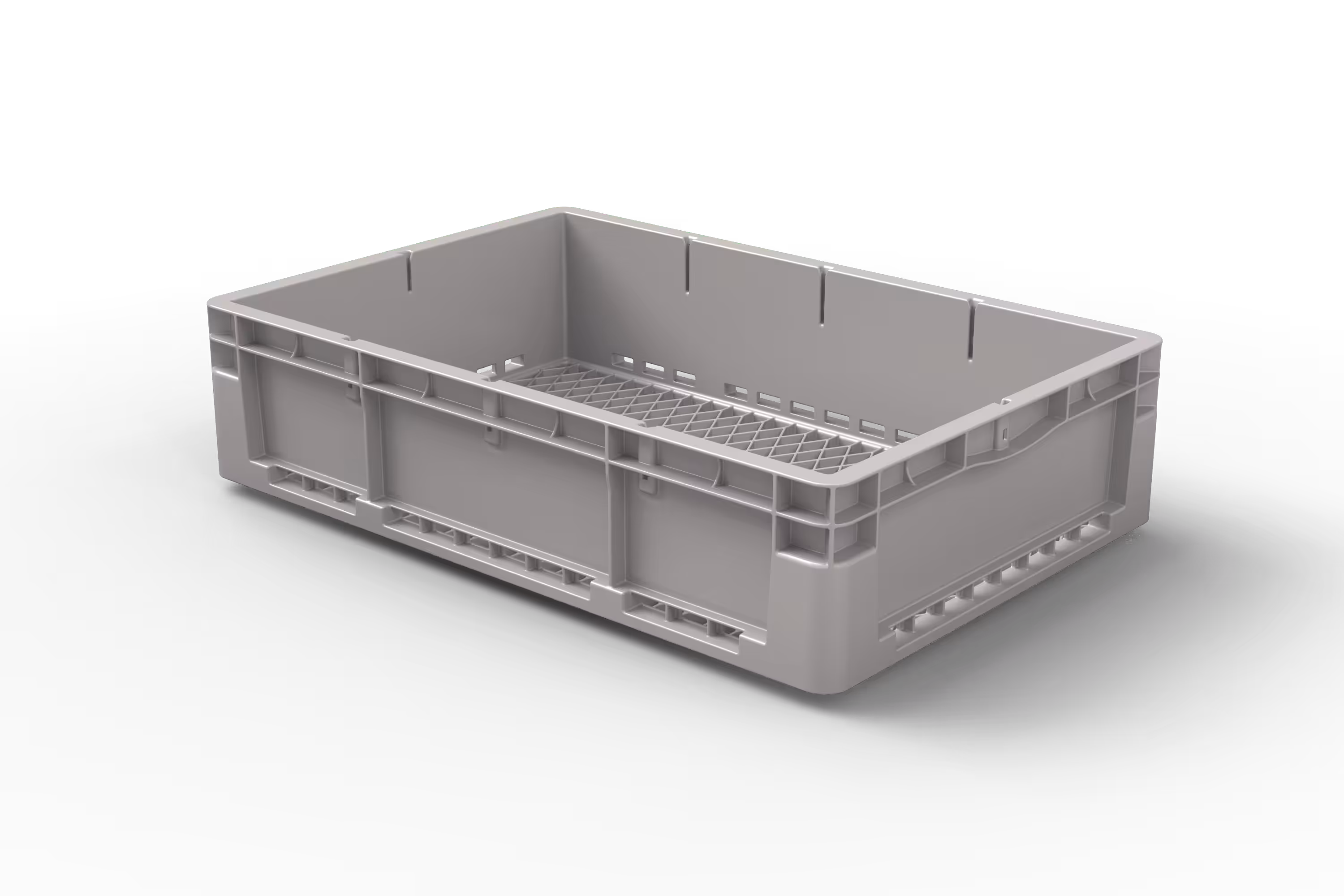 600x400x150 Stack-Only Automation Container with Hybrid Bottom