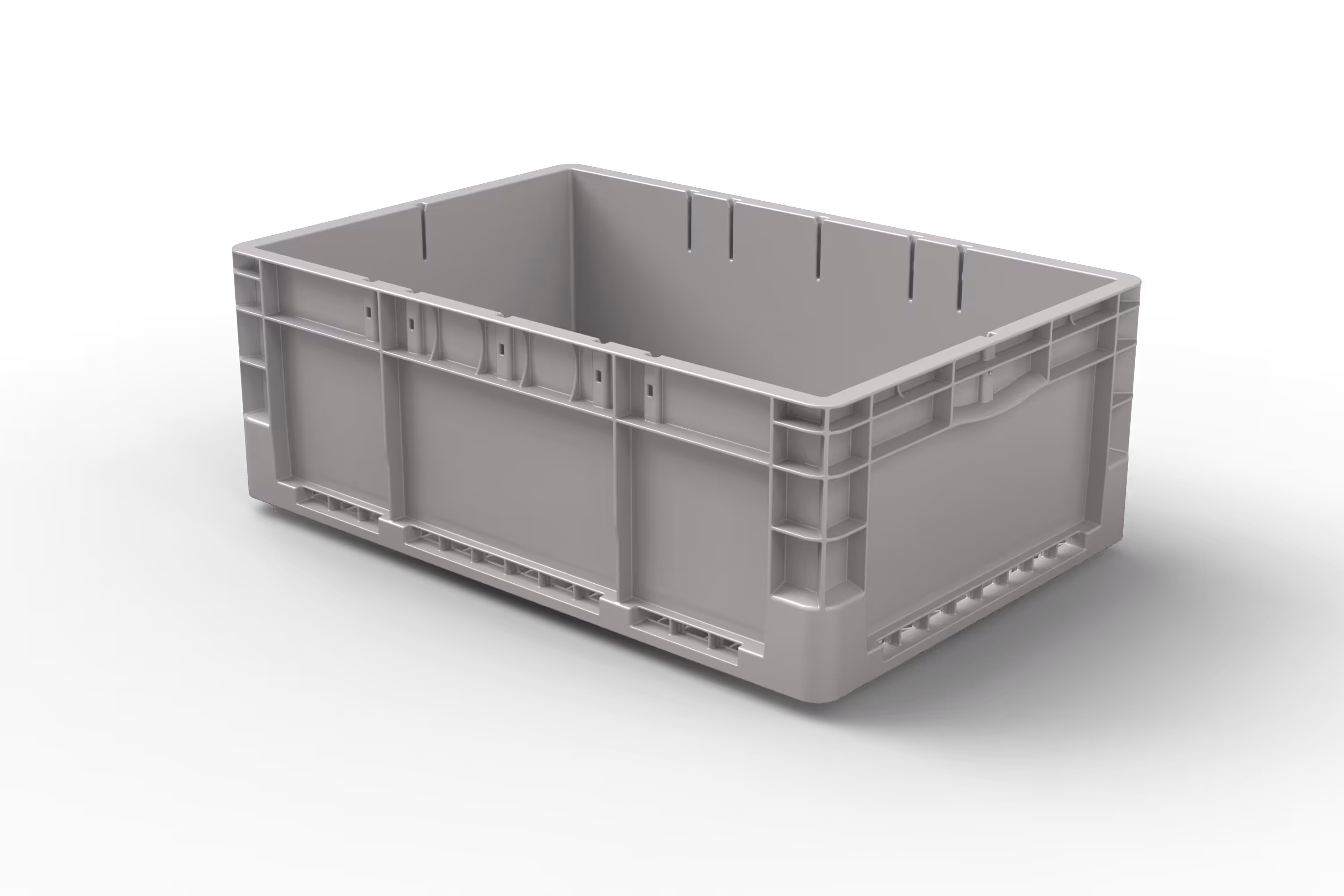 600x400x220 Stack-Only Automation Container with Hybrid Bottom
