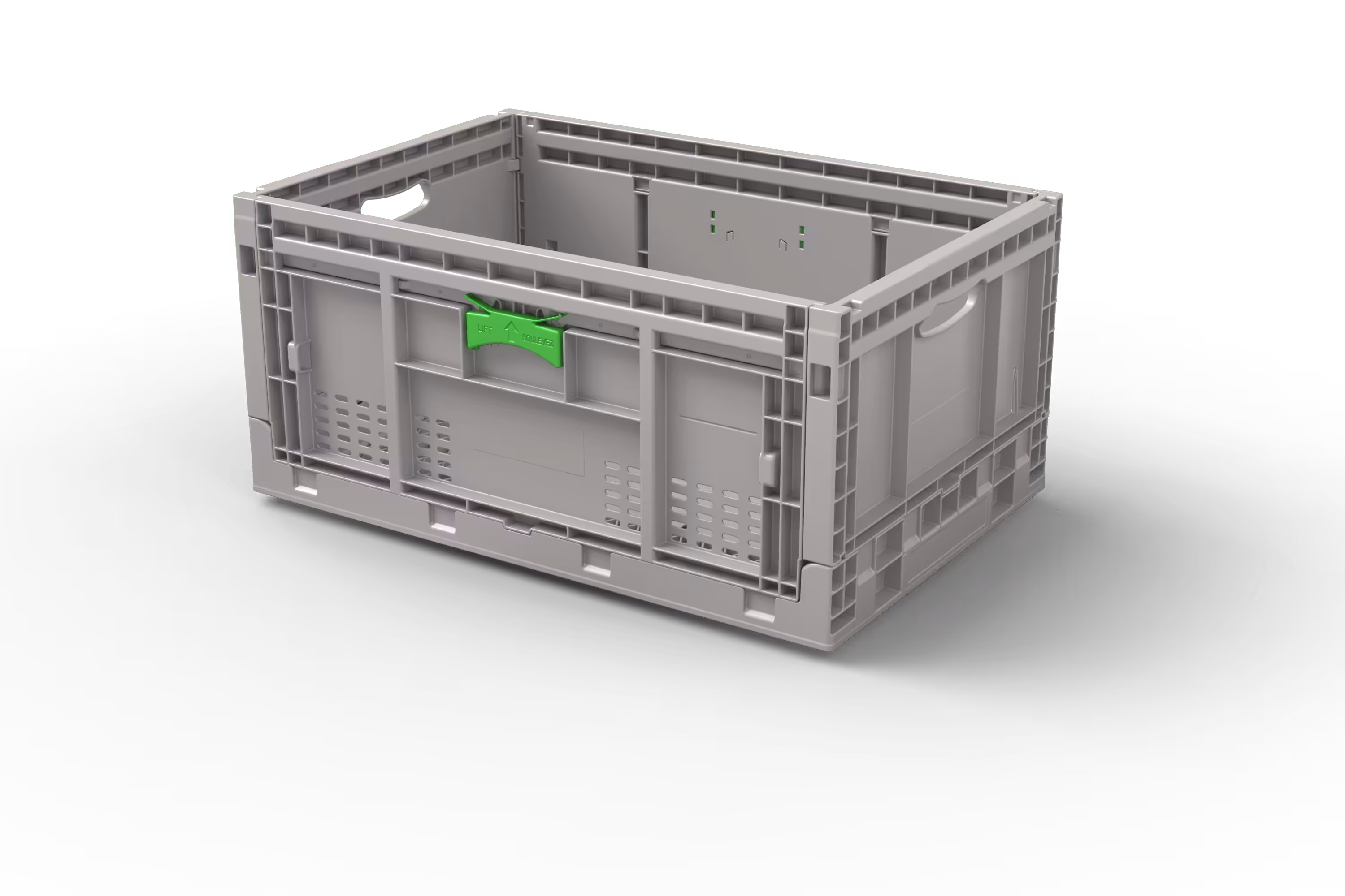 600x400x285 Knockdown Automation Container with Ribbed Bottom