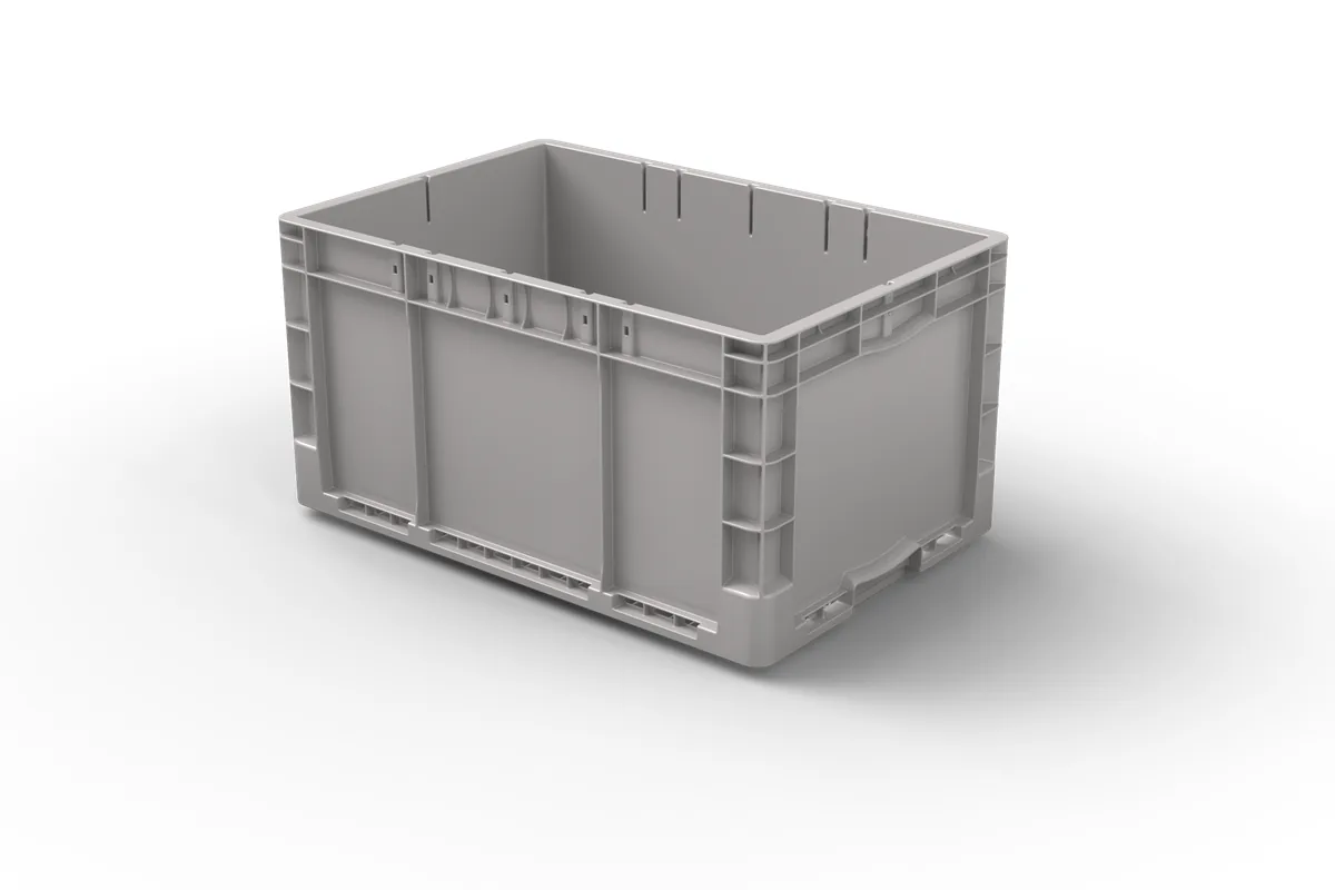600x400x314 Stack-Only Automation Container with Hybrid Bottom