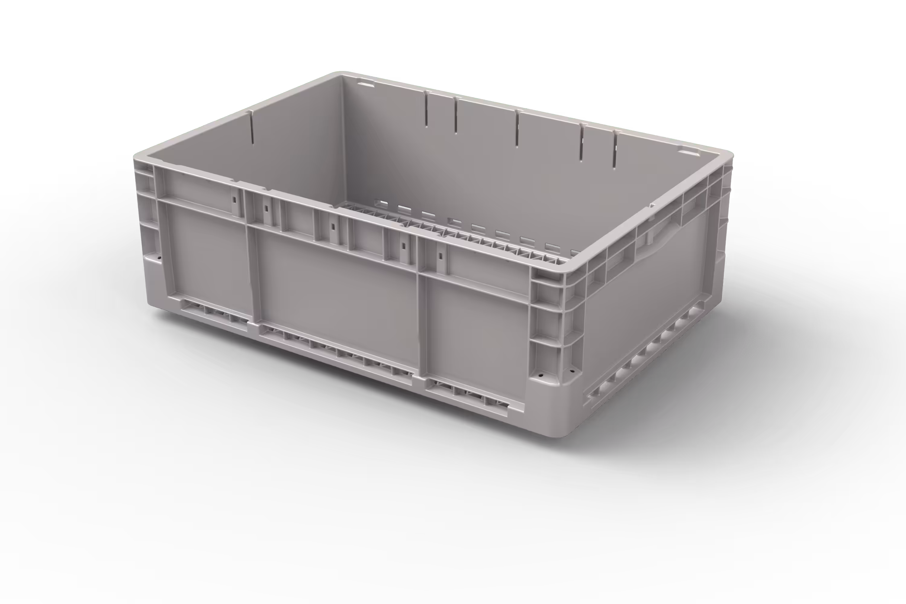 650x450x220 Stack-Only Automation Container with Hybrid Bottom
