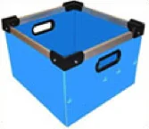 Handheld corrugated plastic tote