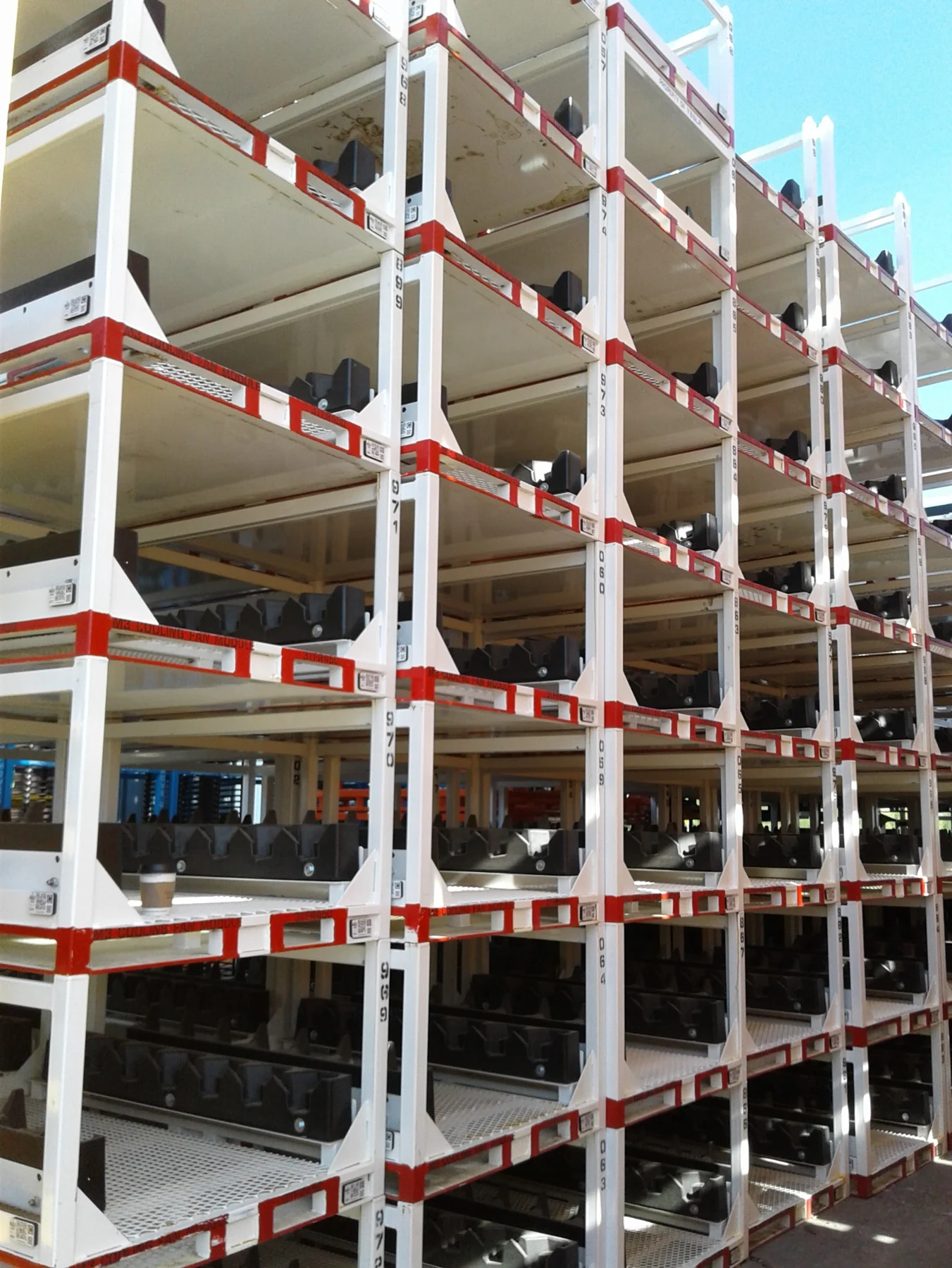 Stacked work-in-process racks