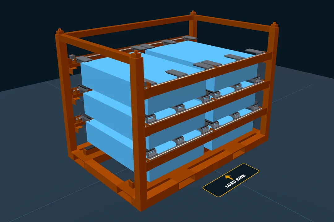 Load flipper racks concept in the PSS Packaging Studio
